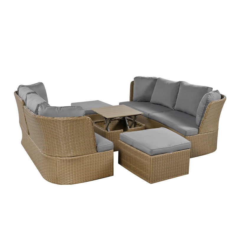 Wicker Furniture Sofa Set with Cushions