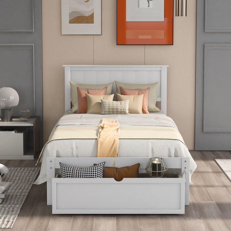 Twin Platform Bed with Under bed Drawers