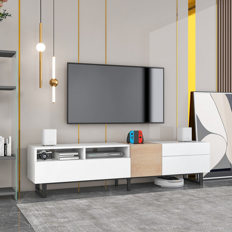 Modern TV Stand with Double Storage Space And Media Console Table