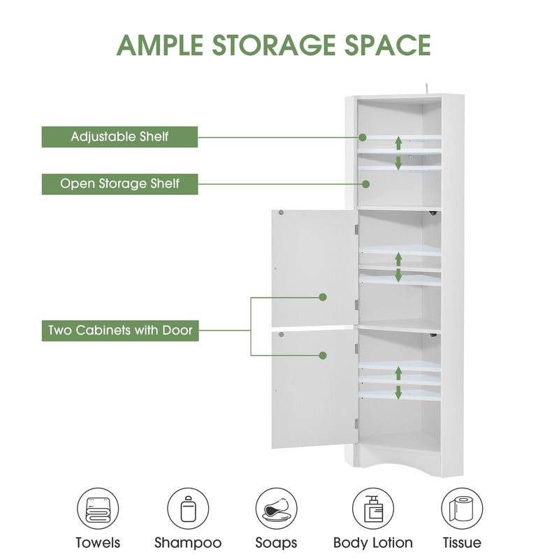 Tall Bathroom Corner Cabinet