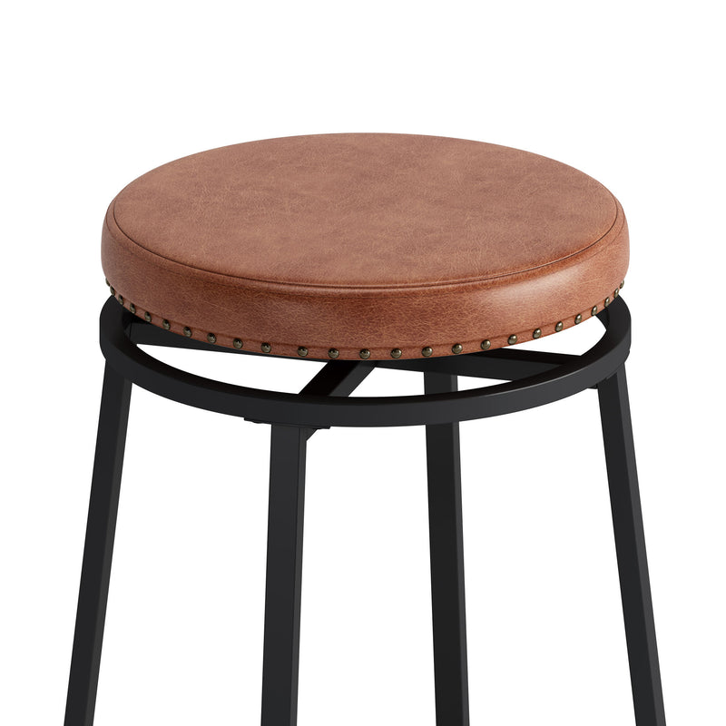 Bar Kitchen Table Set with Circular PU Stools