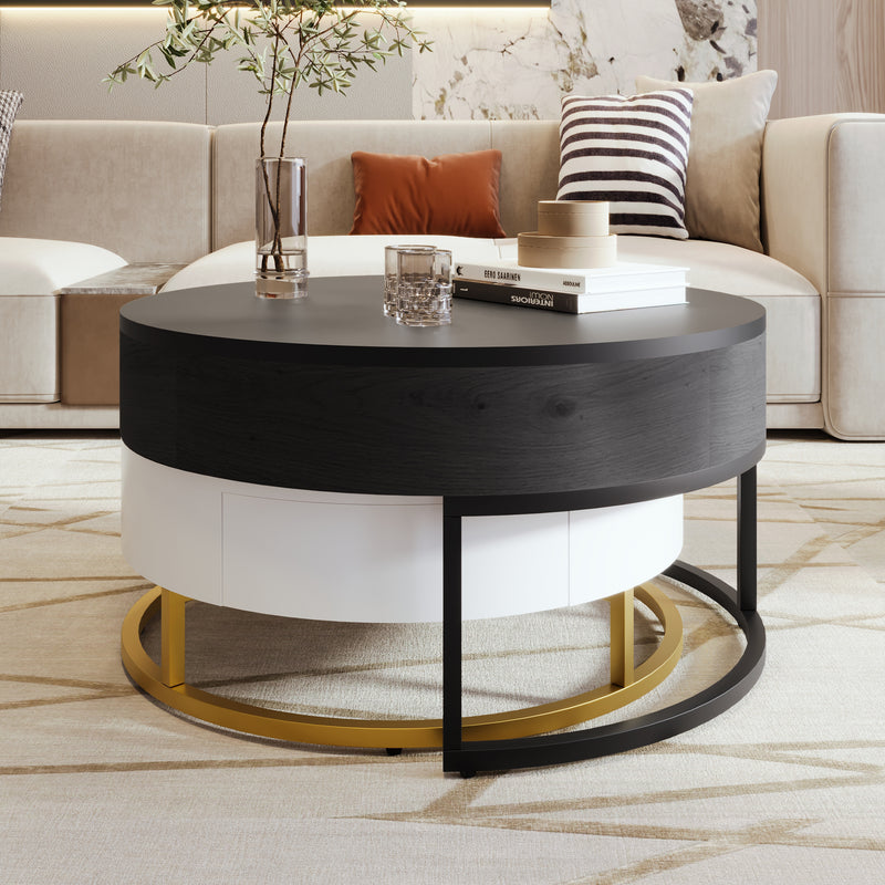 Modern Round Lift-top Coffee Table