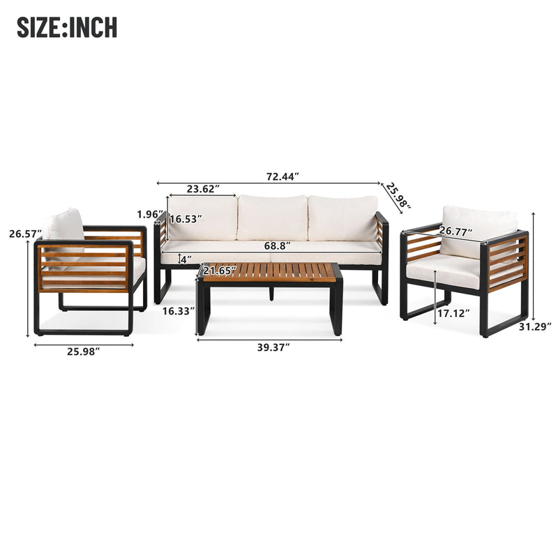 SunnySide 4-pieces Outdoor Furniture Set