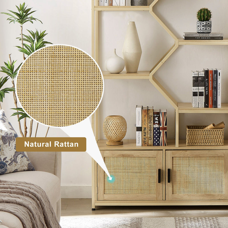 Rattan bookshelf