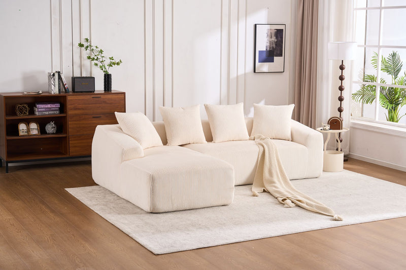 White Compression Sofa/Memory Foam