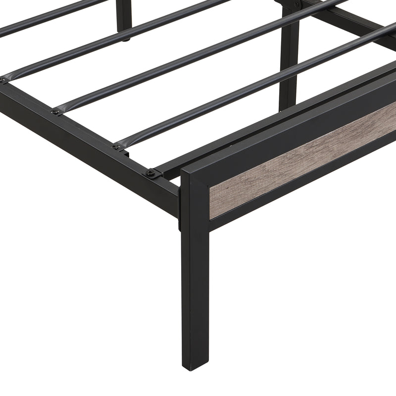 Queen Size Metal Platform Bed Frame with Easy Assemble