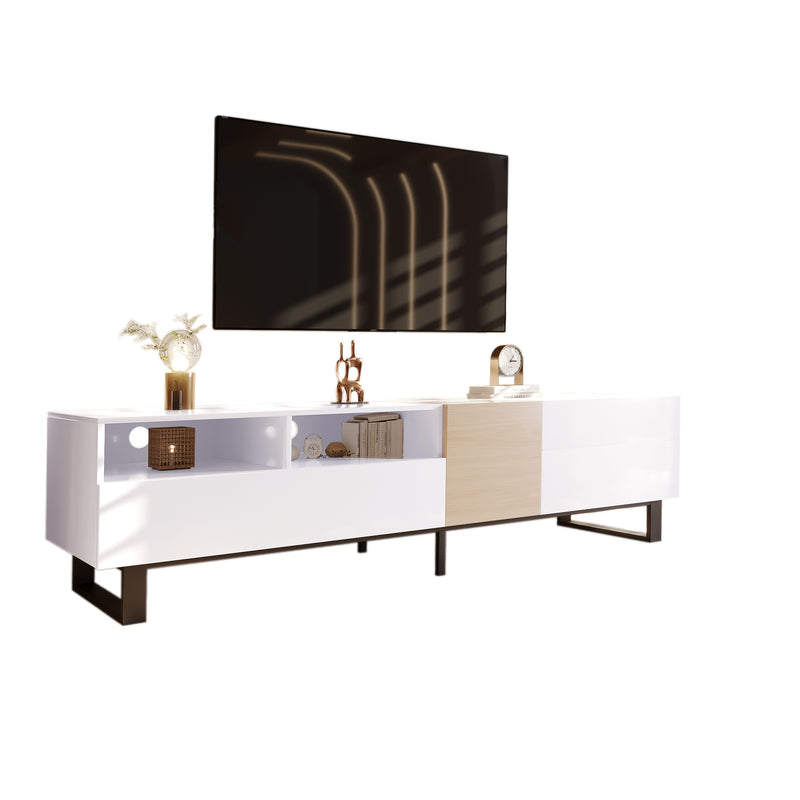 Modern TV Stand with Double Storage Space And Media Console Table