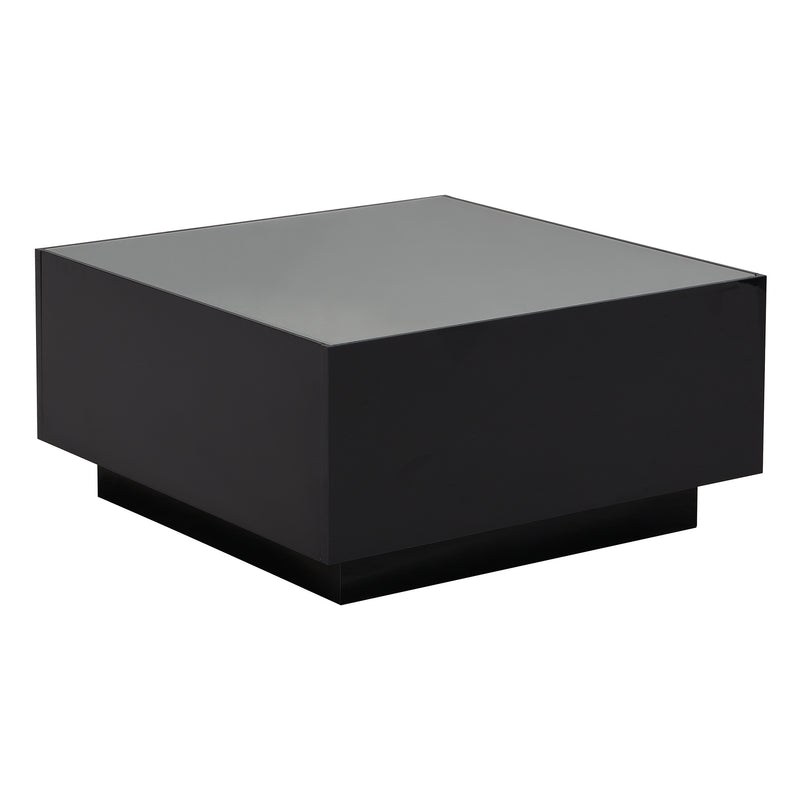 Square High Glossy Coffee Table with LED Lights