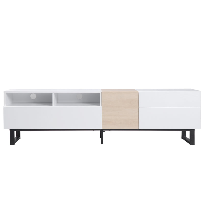 Modern TV Stand with Double Storage Space And Media Console Table