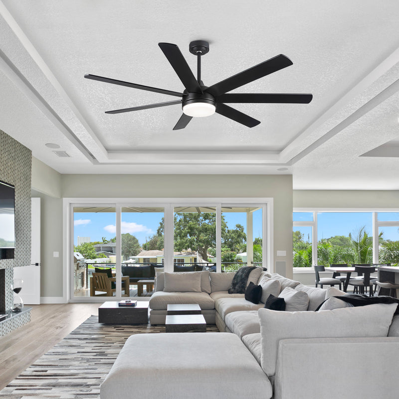 Farmhouse Ceiling Fan with Plywood Blades for Dining Room