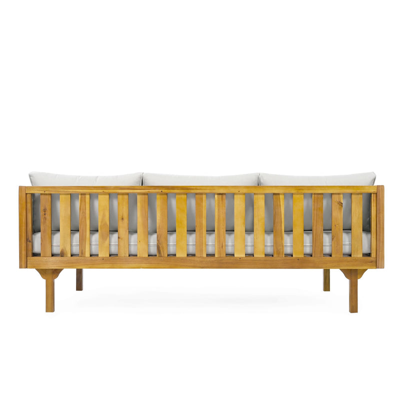 CLAREMONT 3 SEATER DAYBED WITH RATTAN ARMS