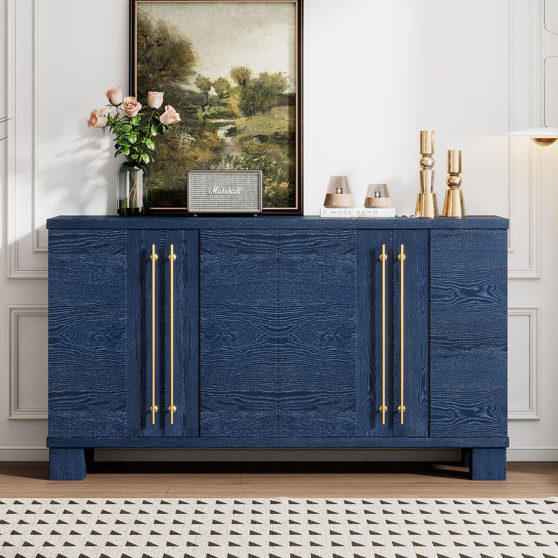 Traditional Style Sideboard with Gold Handles