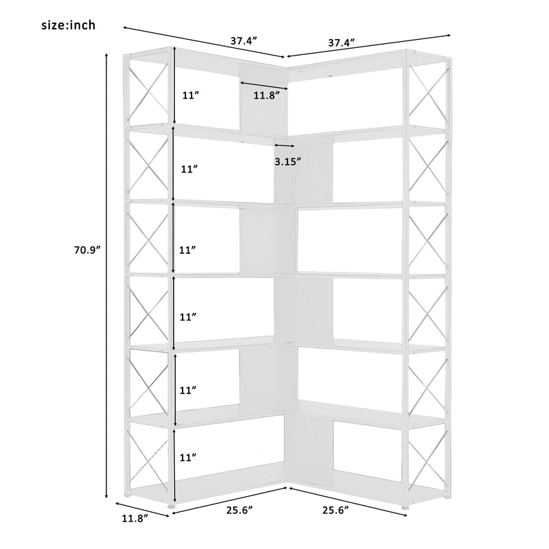 L-Shaped Corner Book Shelf