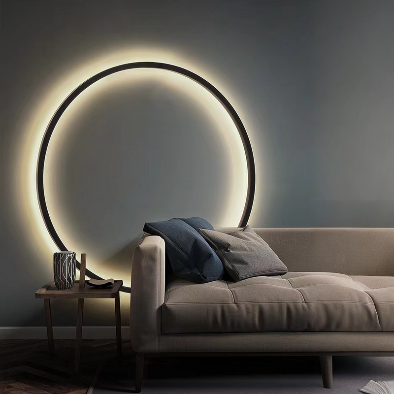 47" Minimalist Circle Wall Light