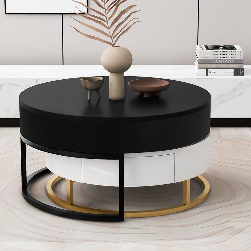 Modern Round Lift-top Coffee Table