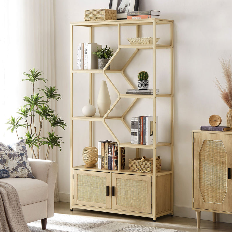 Rattan bookshelf