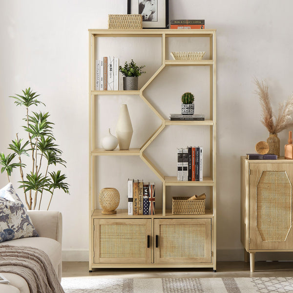 Rattan bookshelf