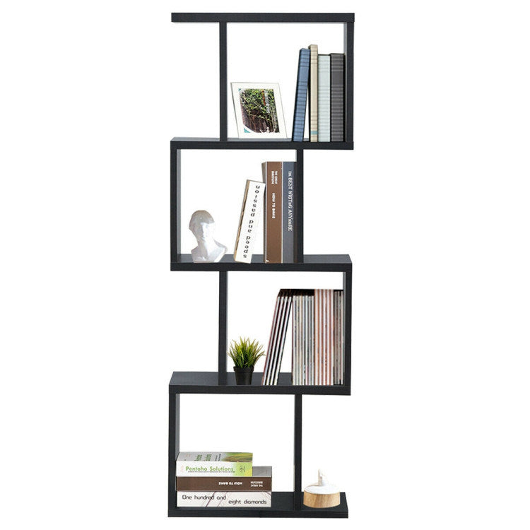 Wooden S-Shaped Bookcase