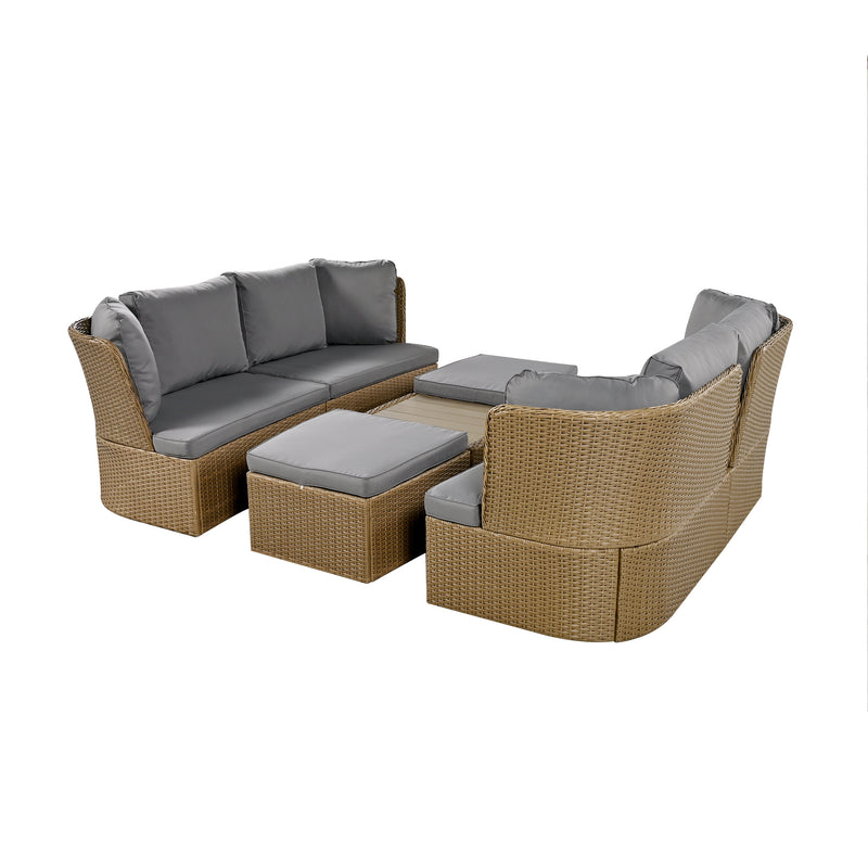 Wicker Furniture Sofa Set with Cushions