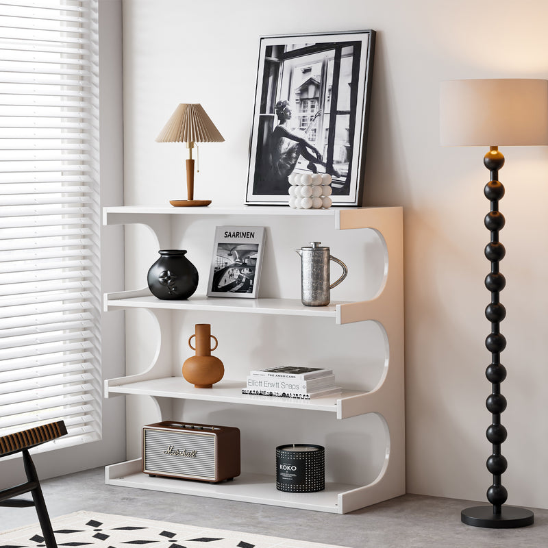 Multifunctional 4-Tier Book Shelf