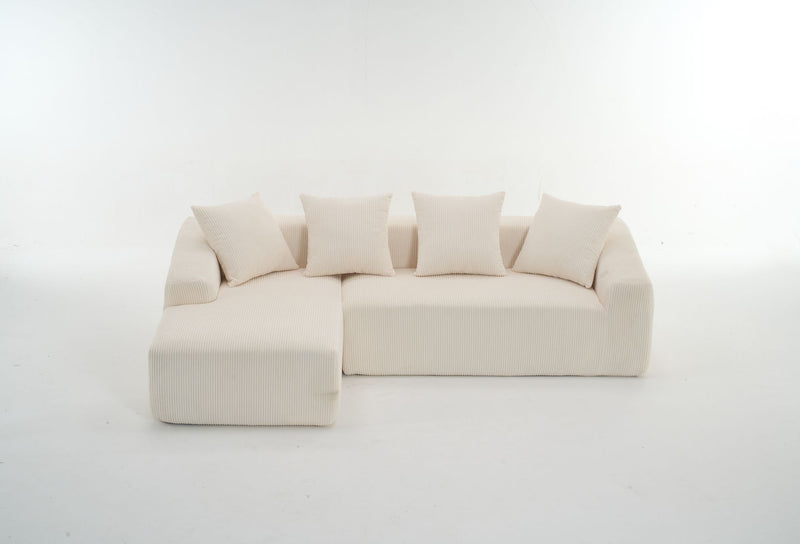 White Compression Sofa/Memory Foam