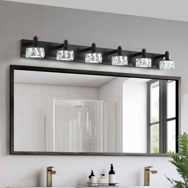 Modern Matte Black LED Vanity Light Fixture