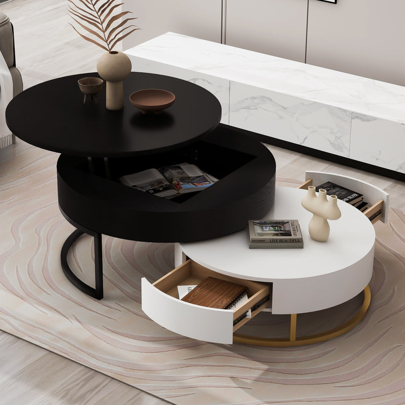 Modern Round Lift-top Coffee Table