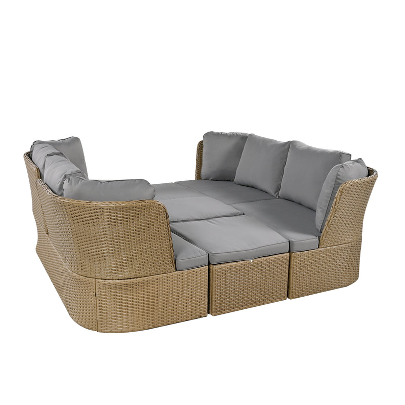 Wicker Furniture Sofa Set with Cushions