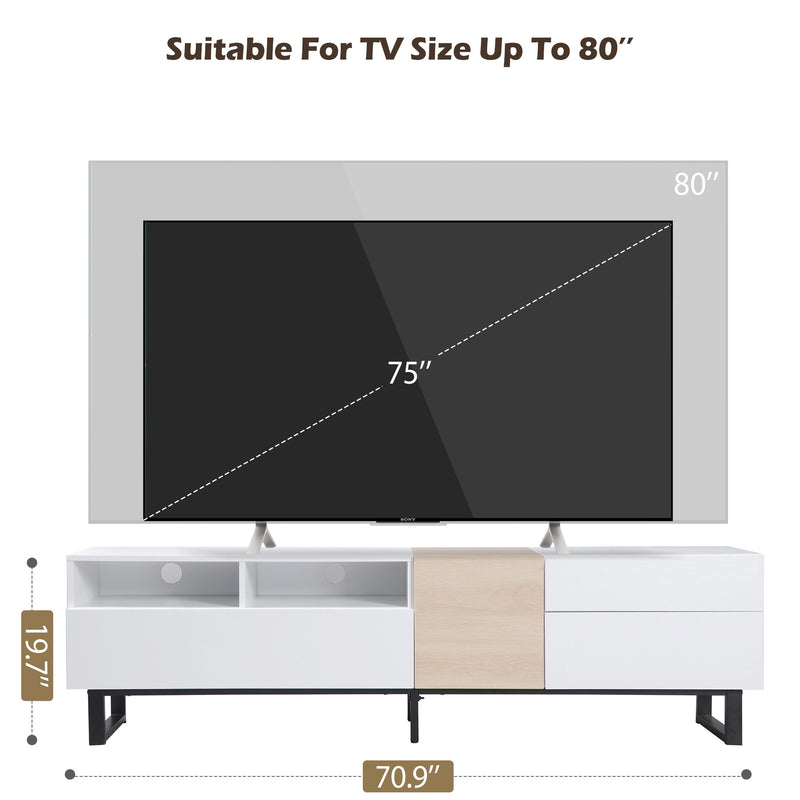 Modern TV Stand with Double Storage Space And Media Console Table