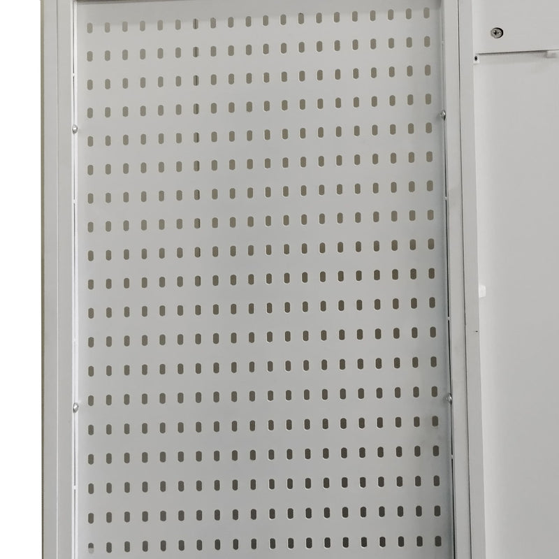 Hall Cabinet with Storage Shelves and Pegboard, for Hallways, Halls and Bedrooms