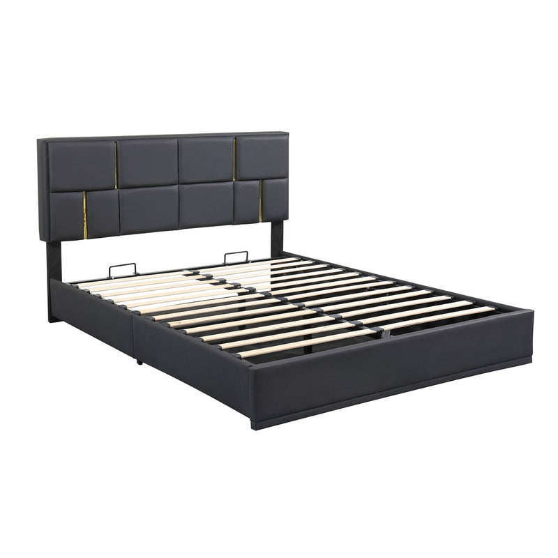 Modern Queen Size Upholstered Platform Bed