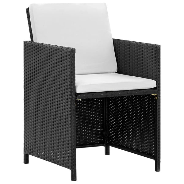 Poly Rattan Patio Dining Set with Cushions