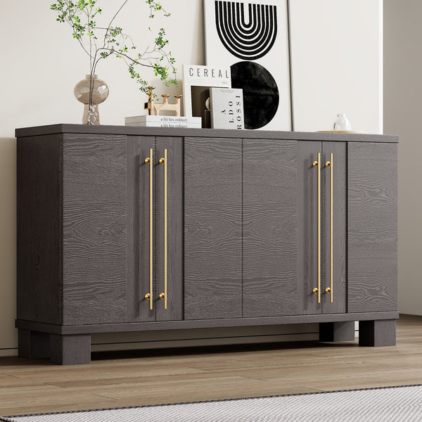 Traditional Style Sideboard with Gold Handles