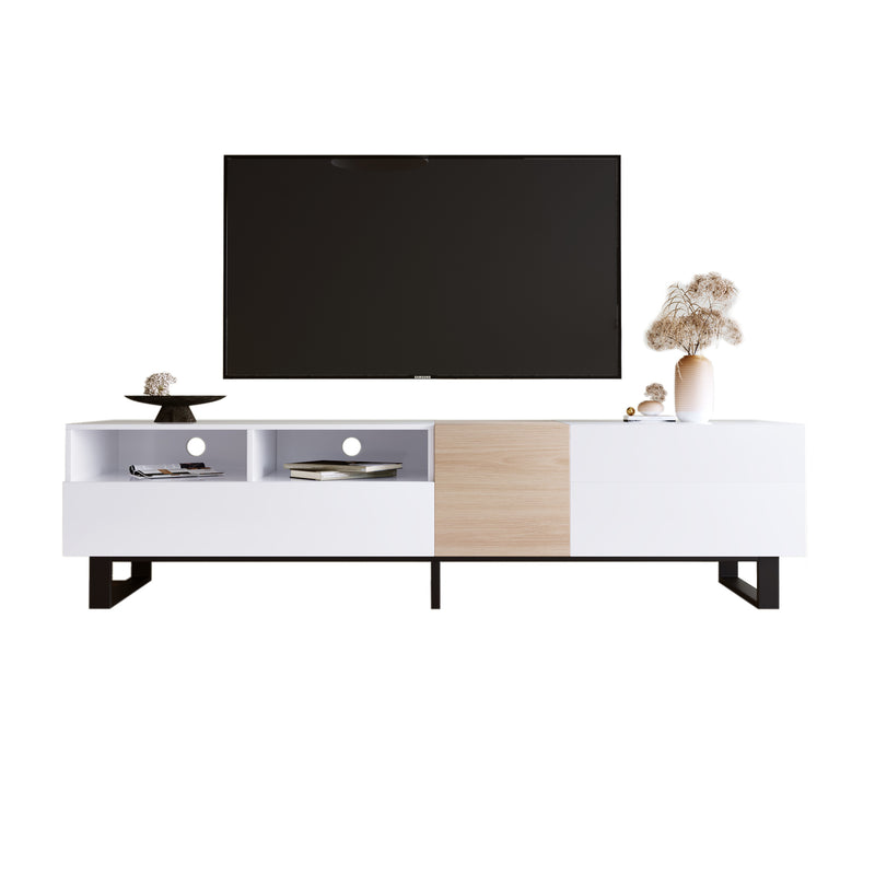 Modern TV Stand with Double Storage Space And Media Console Table