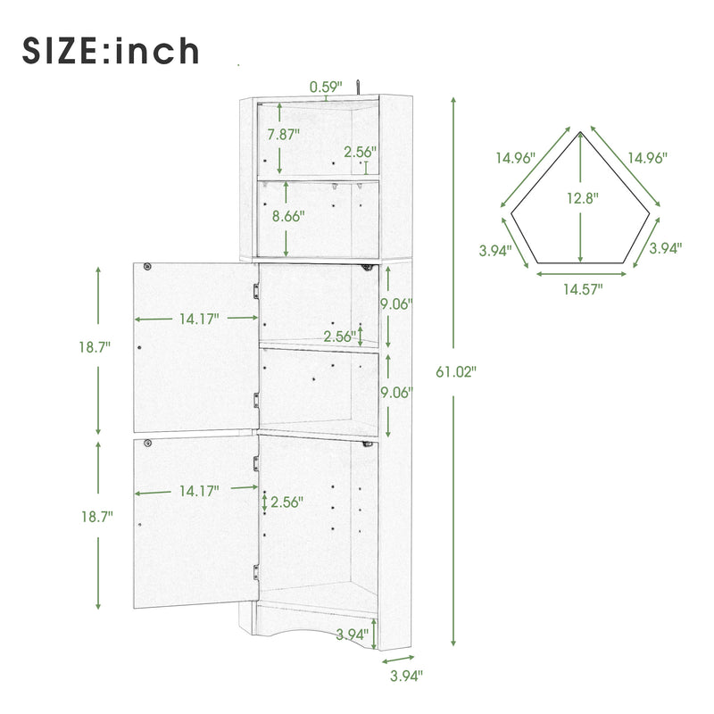 Tall Bathroom Corner Cabinet