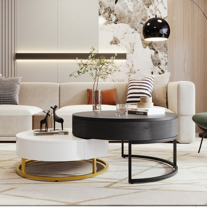 Modern Round Lift-top Coffee Table