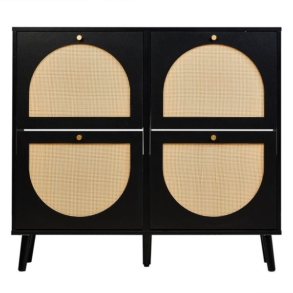 rattan shoe cabinet