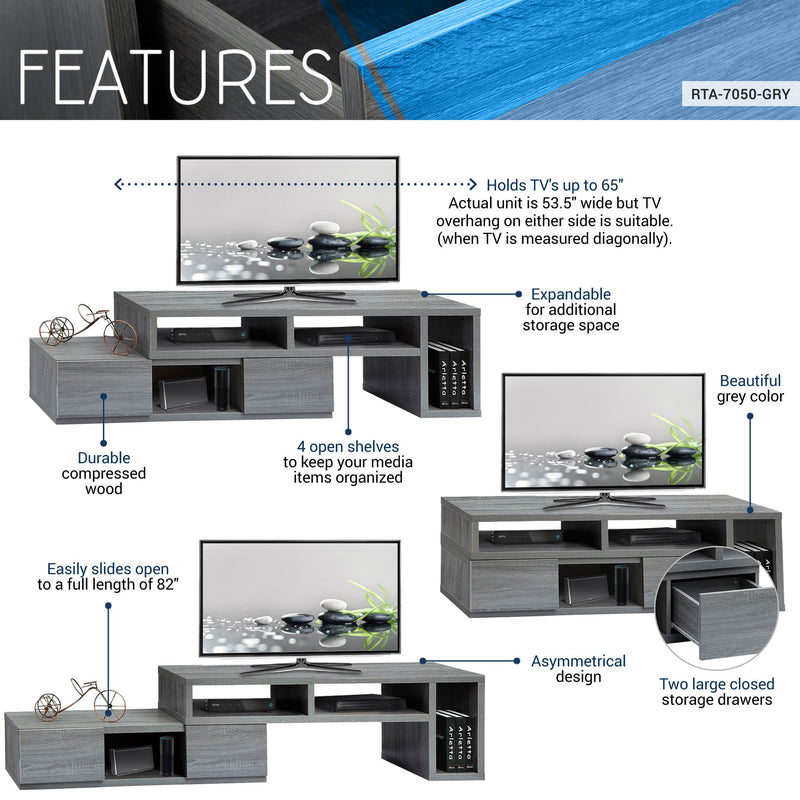 Techni Adjustable TV Stand Up to 65"