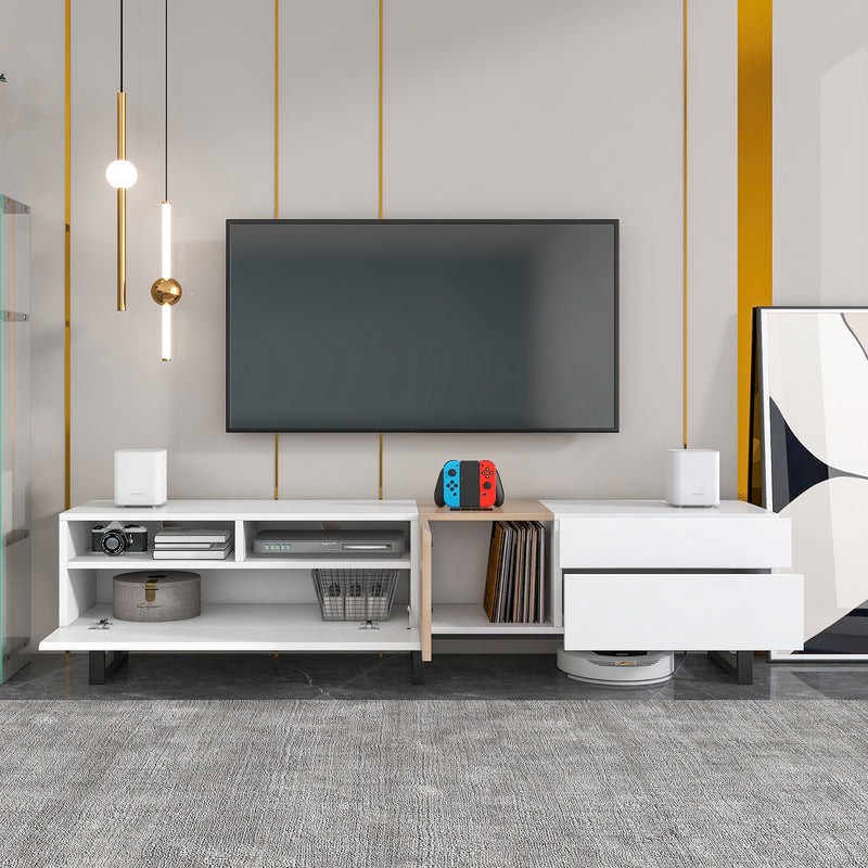 Modern TV Stand with Double Storage Space And Media Console Table