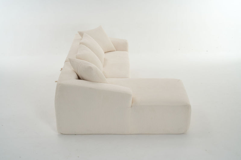 White Compression Sofa/Memory Foam