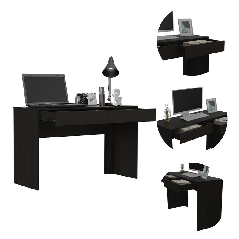 2-Drawer Computer Desk Black