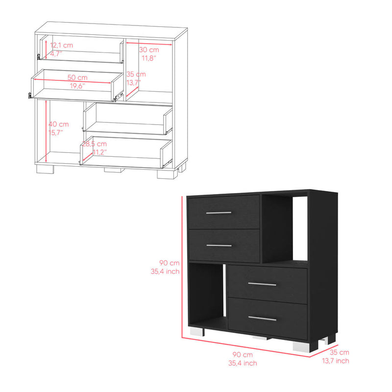 Black Wengue Finish Dresser