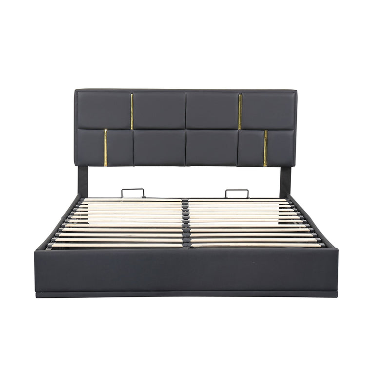 Modern Queen Size Upholstered Platform Bed