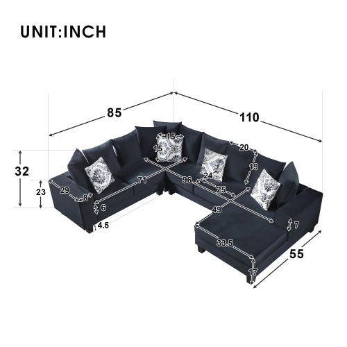 Modern U Shape Sectional Sofa