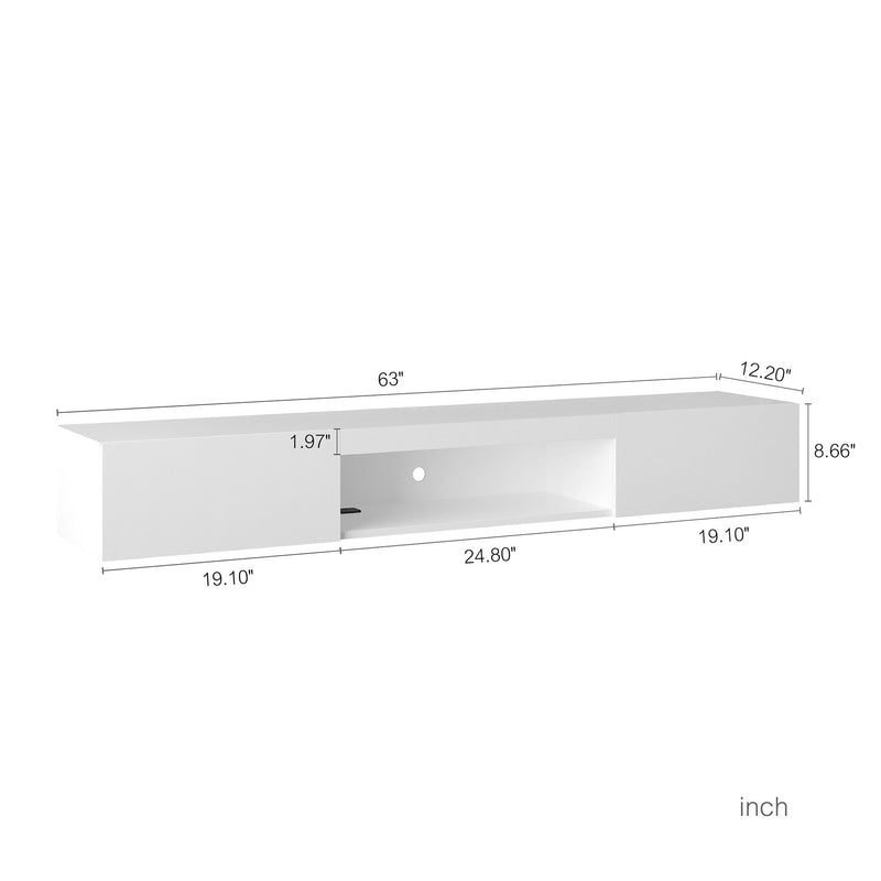 Wall Mounted TV Stand with LEDs