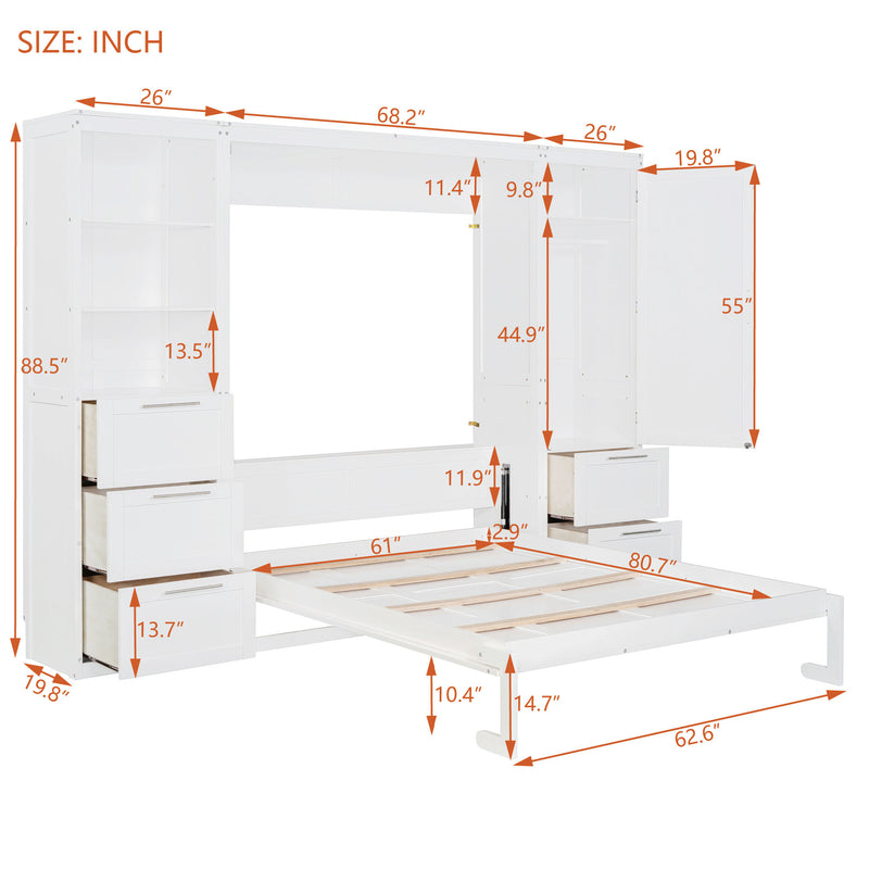 Murphy Bed Wall Bed with Closet