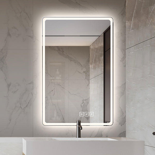 Bathroom Mirror with Led Lights Front and Backlit