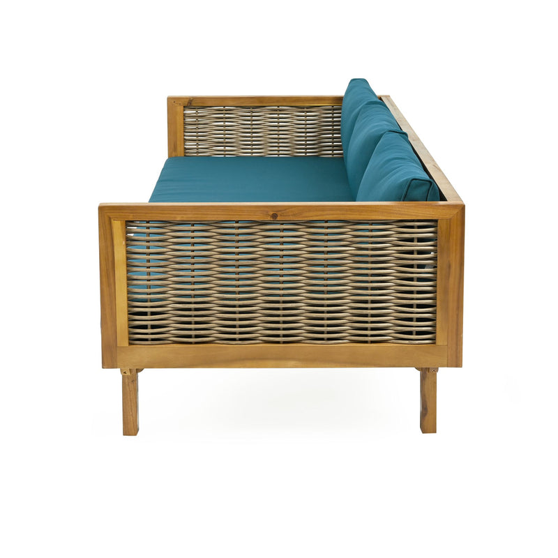 CLAREMONT 3 SEATER DAYBED WITH RATTAN ARMS