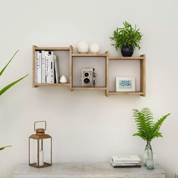 Connected Three Cube Wall Shelf