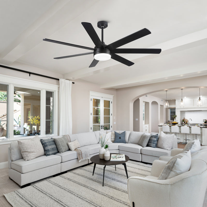 Farmhouse Ceiling Fan with Plywood Blades for Dining Room